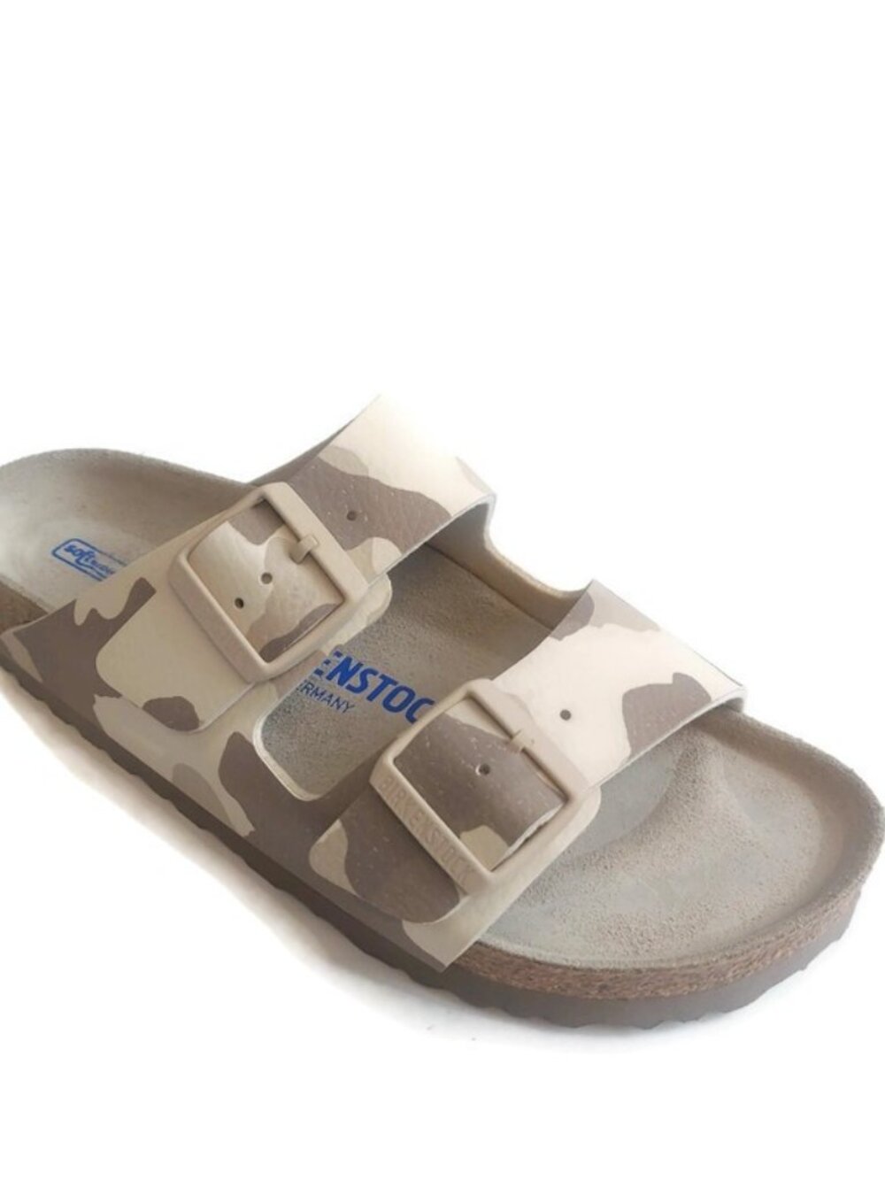 Birkenstock Womens Sz 7 Arizona Birko-Flor Sandals Desert Soil Gray Taupe Camo